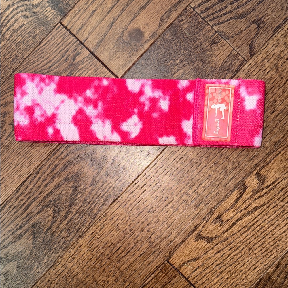 Pink and White Tie-Dye workout band